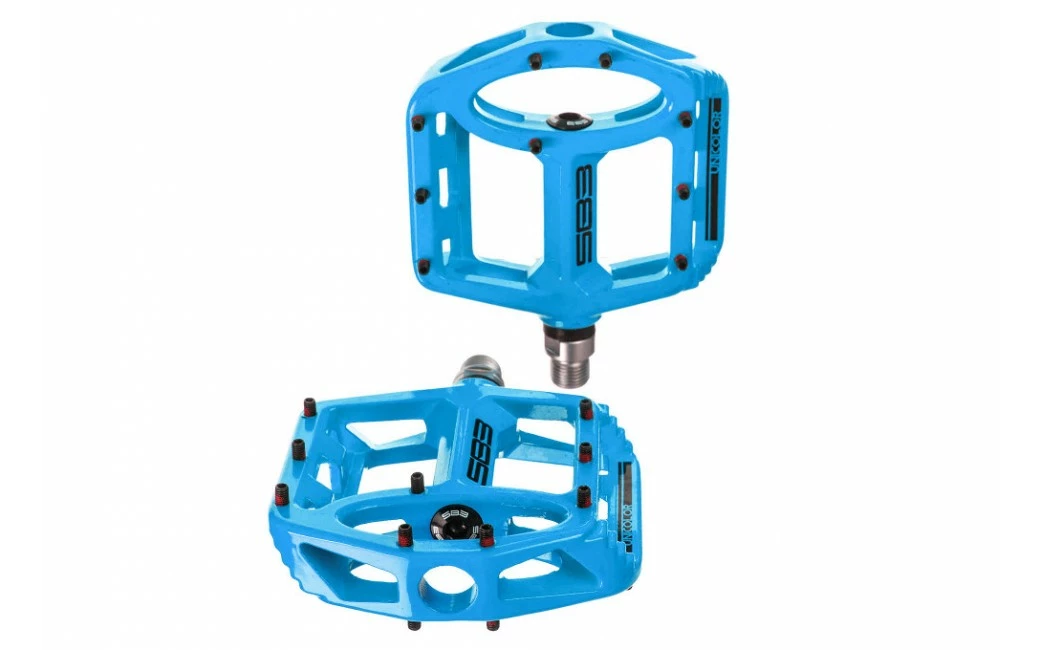 Pédales Plates SB3 Unicolor Alu - Bleu 3 Pédales Plates SB3 Unicolor Alu - Bleu