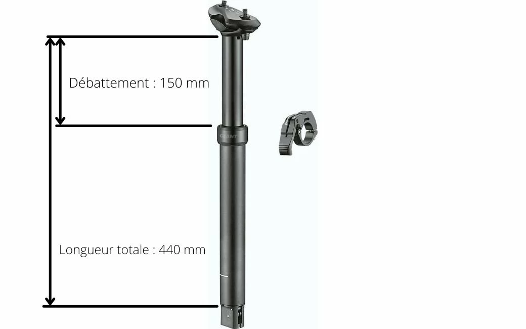 Tige De Selle Télescopique Giant Contact Switch - 440/150 Mm D30.9mm 4 Tige De Selle Télescopique Giant Contact Switch - 440/150 Mm D30.9mm – Image 2